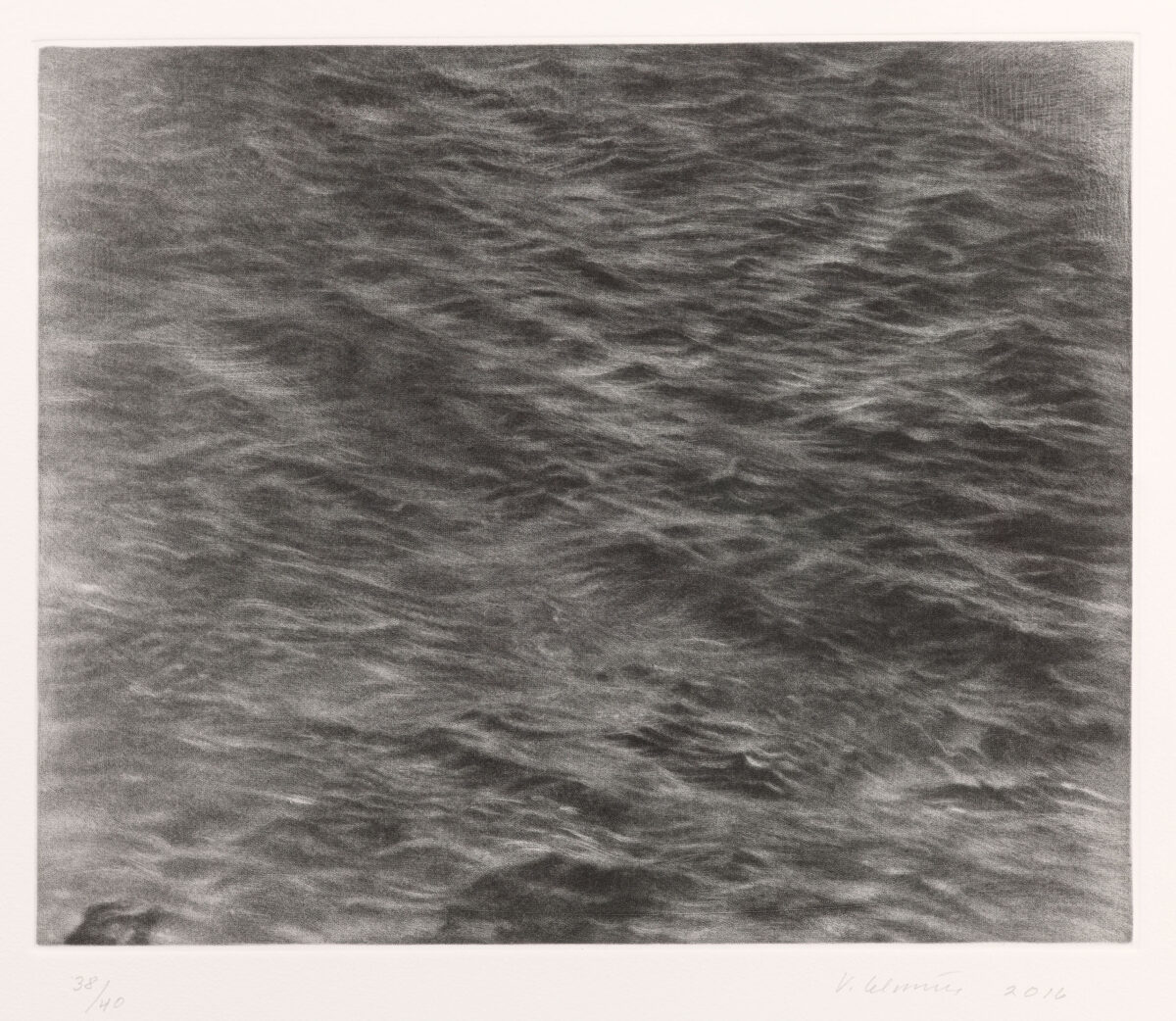 Vija Celmins Untitled (Ocean Mezzotint), 2016