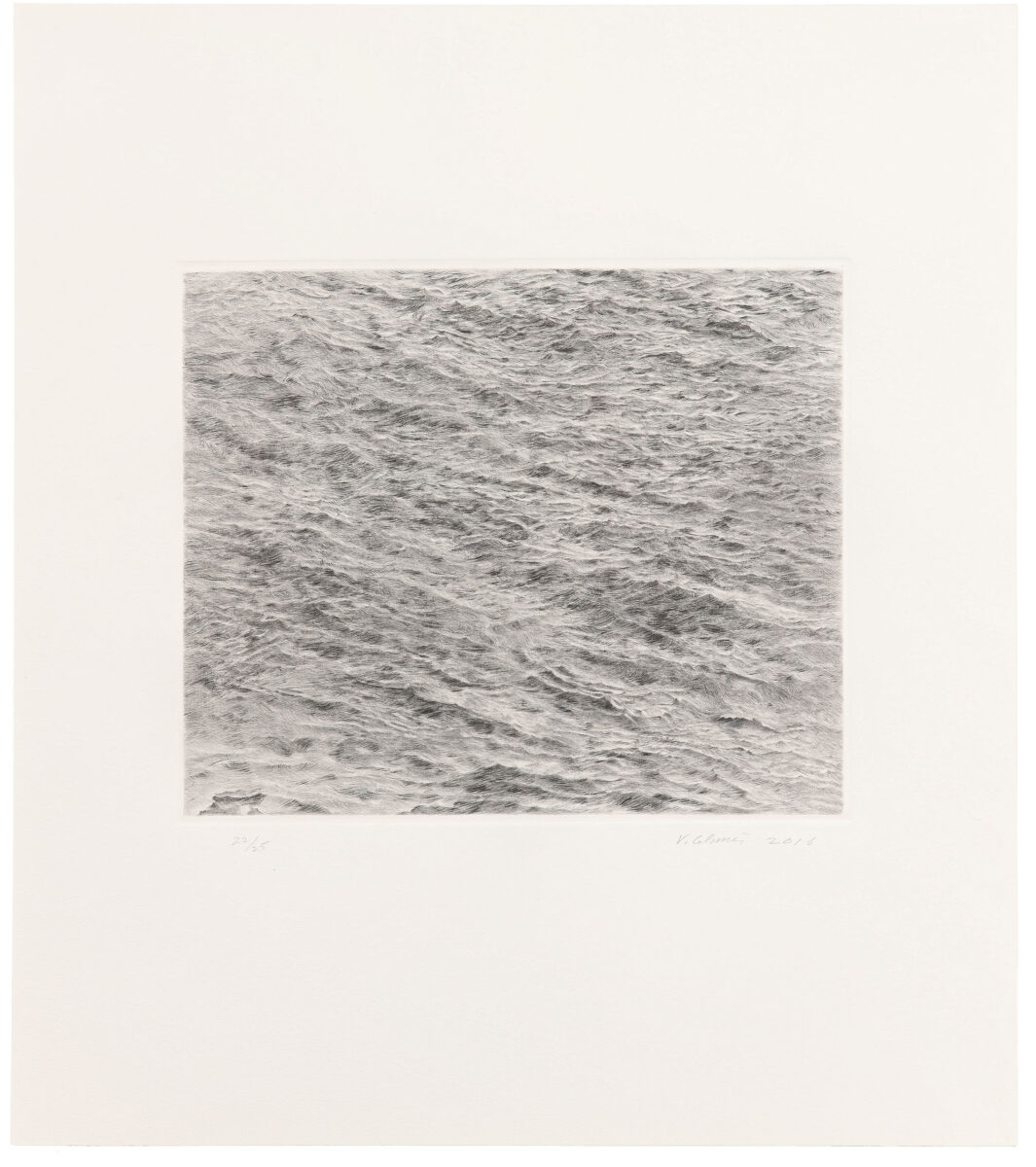 Vija Celmins Untitled (Ocean Drypoint), 2016