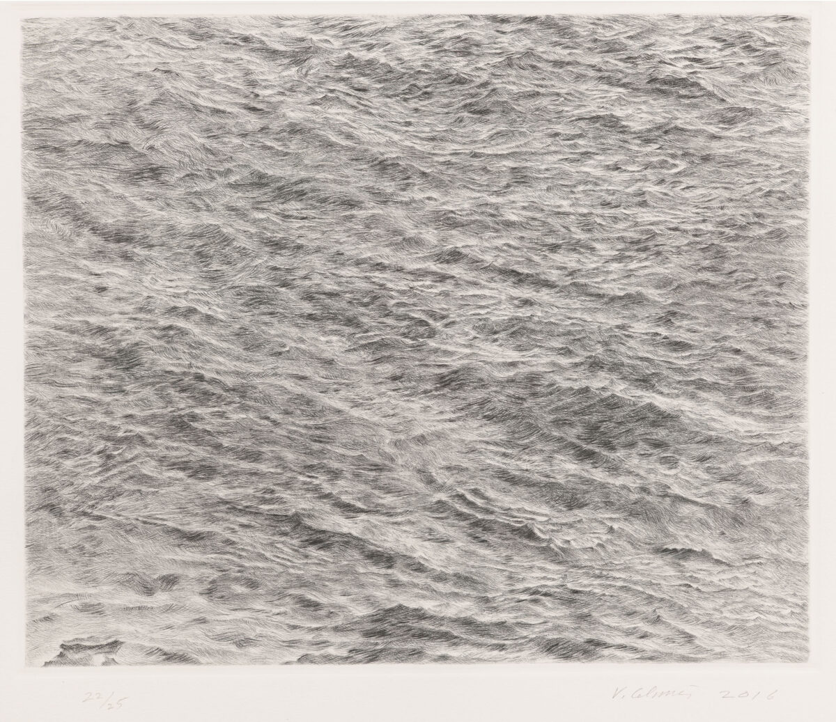 Vija Celmins Untitled (Ocean Drypoint), 2016