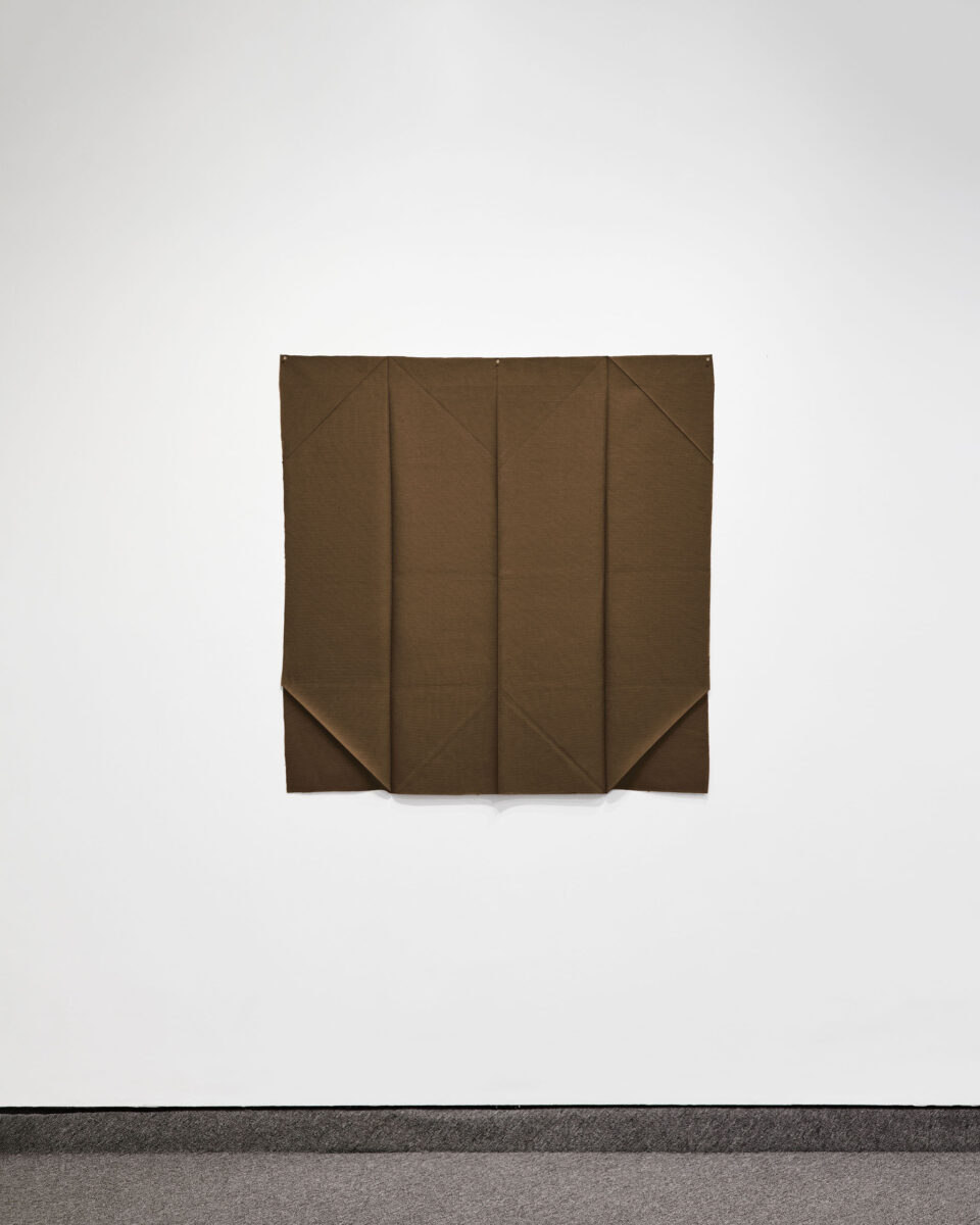 "Untitled [#35] (Folded linen, brown)" by Jo Sandman