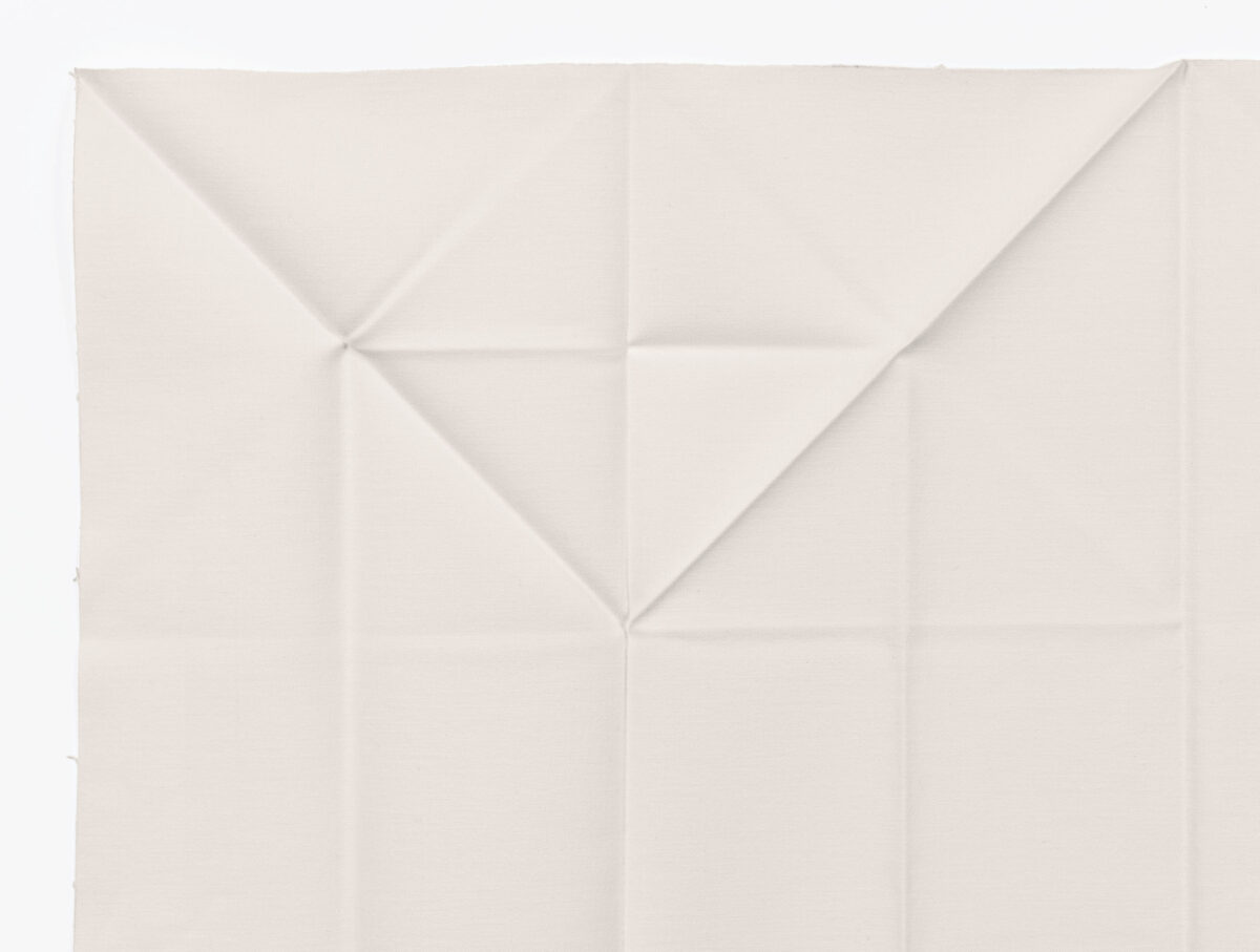 "Untitled [#85] (Folded linen, white)" by Jo Sandman