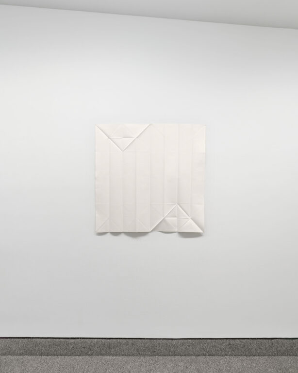 "Untitled [#85] (Folded linen, white)" by Jo Sandman